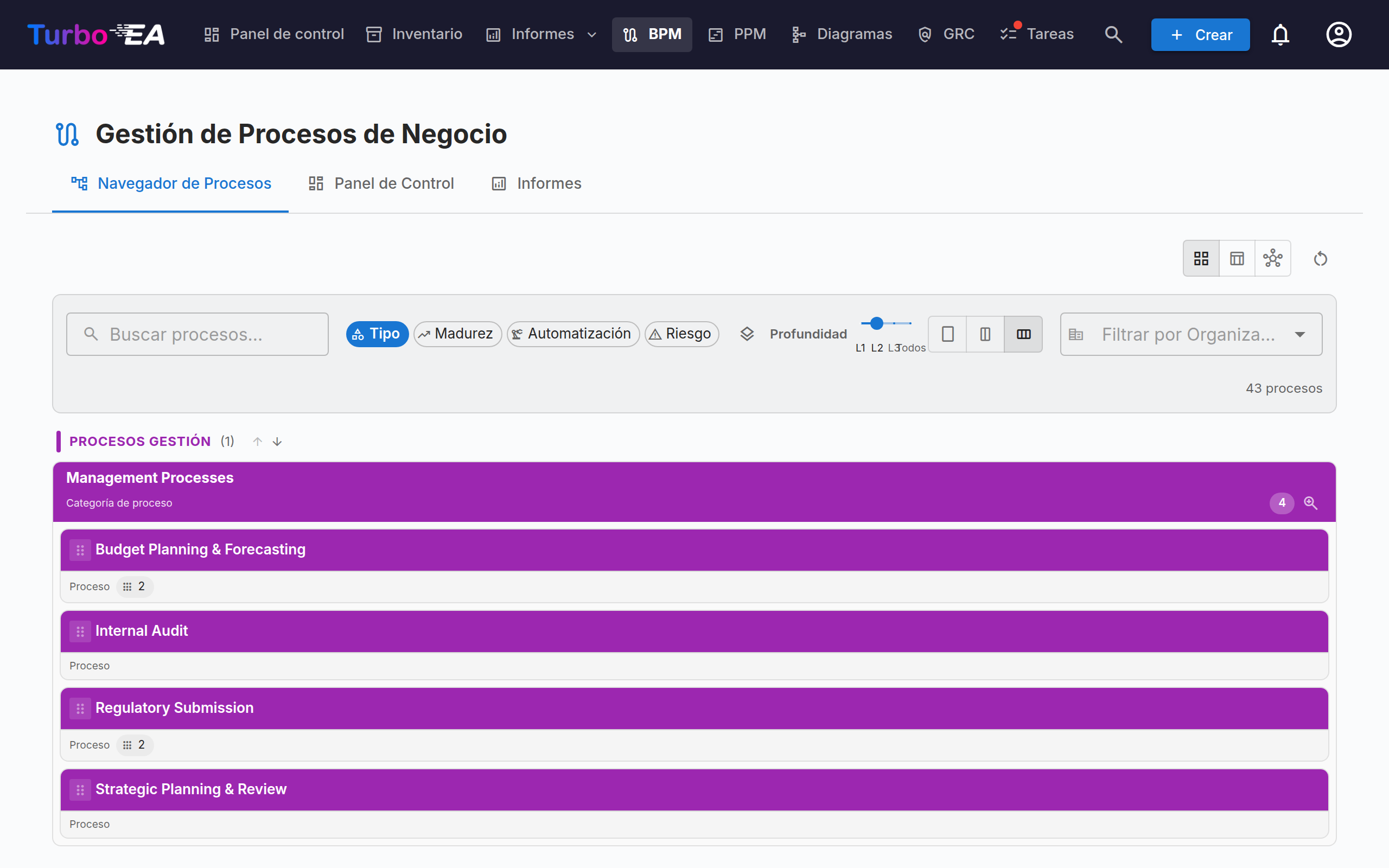 Navegador de Procesos de Negocio