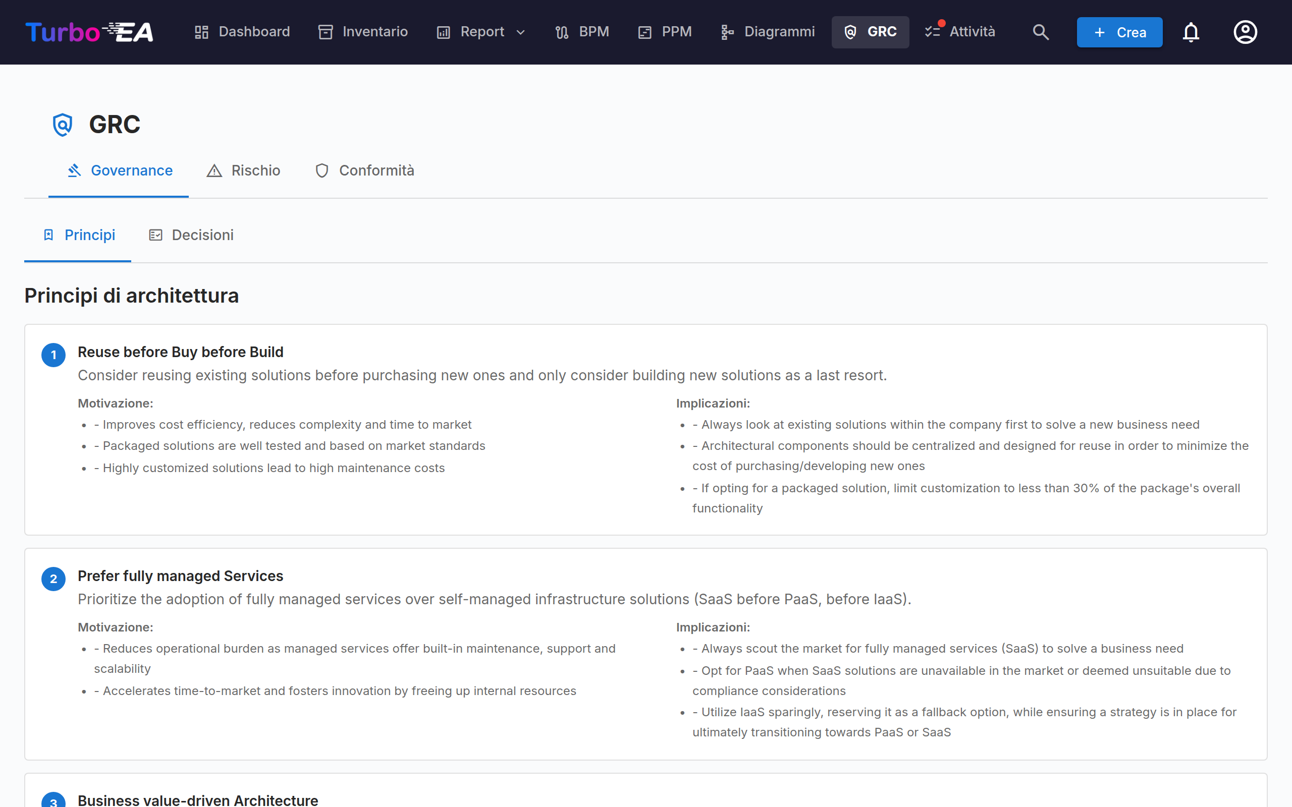 GRC — scheda Governance
