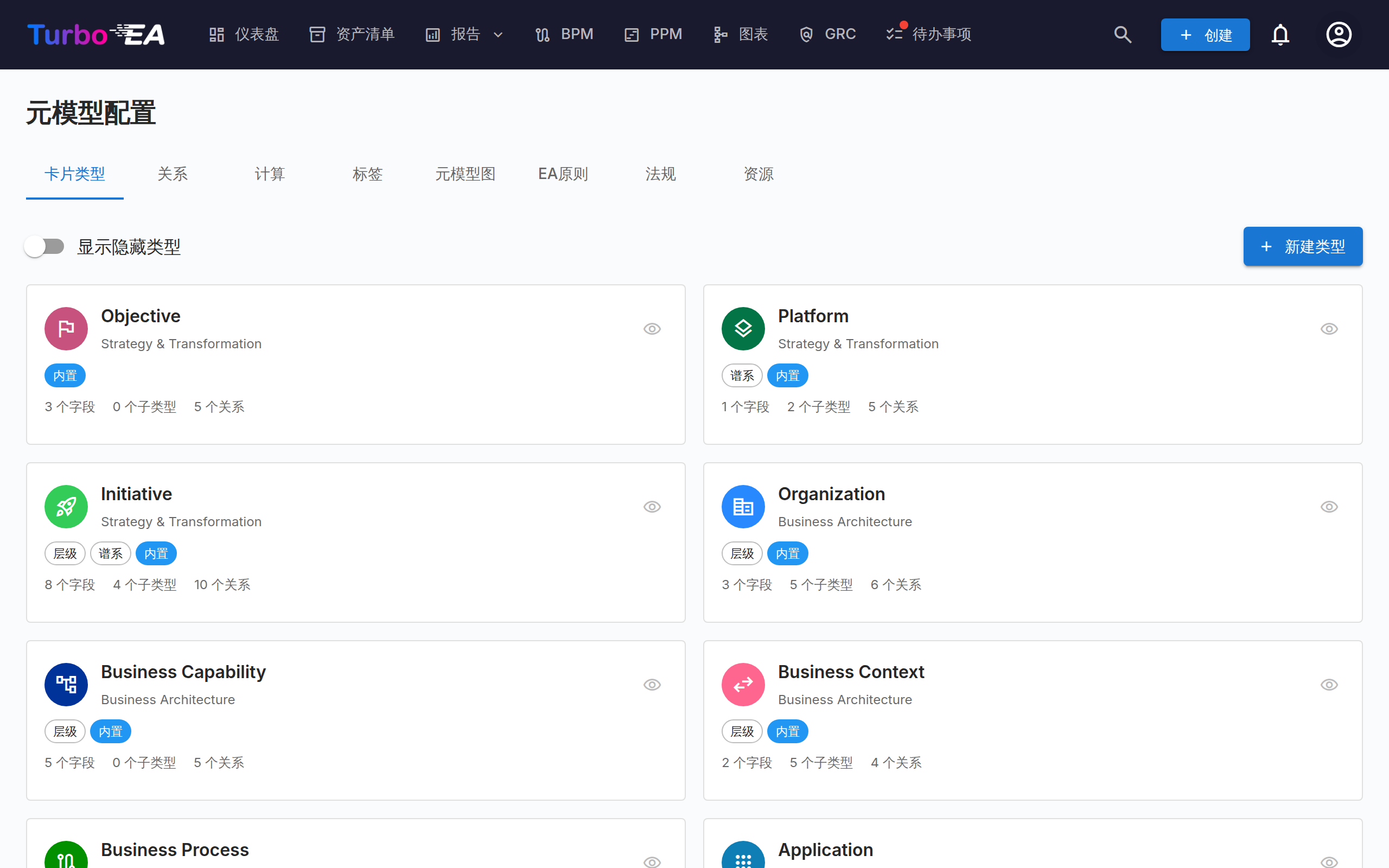元模型配置